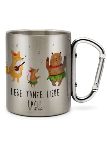 Mr. & Mrs. Panda Thermotasse Waldtiere Aloha mit Spruch in Silber