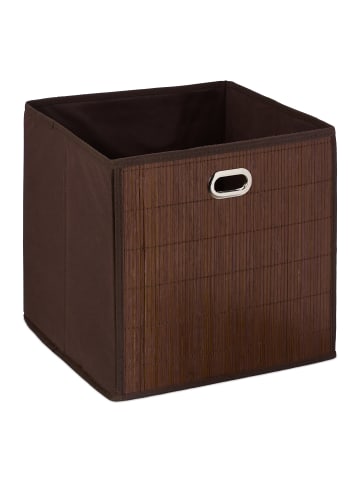 relaxdays 3 x Aufbewahrungskorb in Braun - (B)31 x (H)31 x (T)31 cm