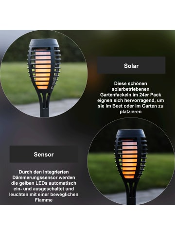 STAR Trading Solar Wegeleuchte Flame Mini in Schwarz