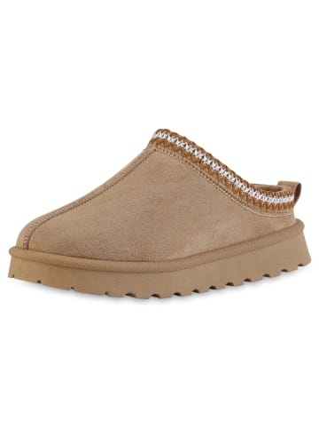 VAN HILL Pantoffeln Penelope in Khaki