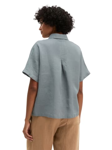 Marc O'Polo Kurzarm-Leinenbluse regular in Quiet Sea