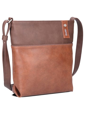 Zwei Jana J10 - Schultertasche 29 cm (papaya) in cognac