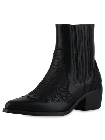 VAN HILL Cowboy Boots Sophia in Schwarz