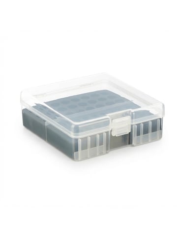 relaxdays Batteriebox in Transparent/ Schwarz