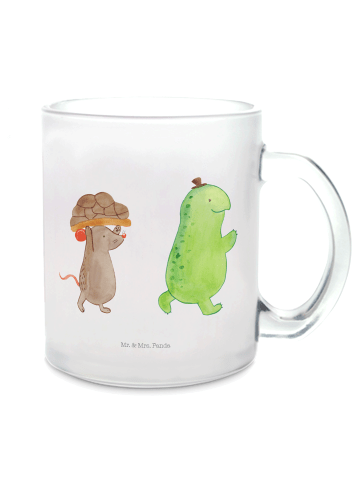Mr. & Mrs. Panda Becher Schildkröte Maus ohne Spruch in Transparent