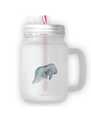 Mr. & Mrs. Panda Trinkglas Mason Jar Seekuh Chillen ohne Spruch in Transparent