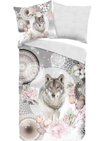 Hip Flanell Wendebettwäsche in grau