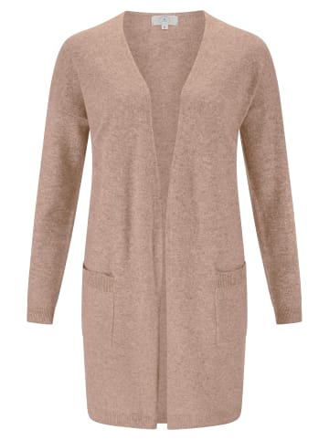 CASH-MERE.CH Cardigan Long in Weizen