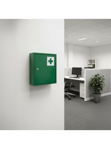 relaxdays Medizinschrank in Grün - (B)31 x (H)36 x (T)10 cm