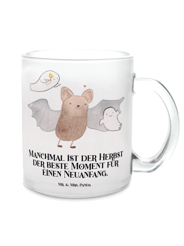 Mr. & Mrs. Panda Glas Fledermaus Gespenster mit Spruch in Transparent