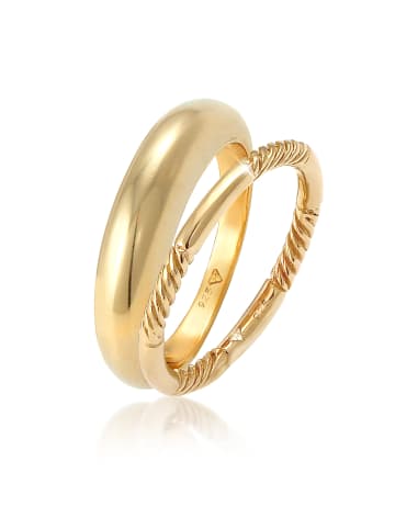 Elli Ring 925 Sterling Silber Ring Set in Gold