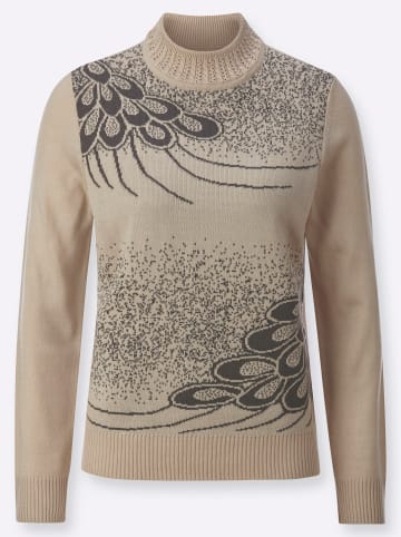 WITT WEIDEN Pullover in sand-gemustert