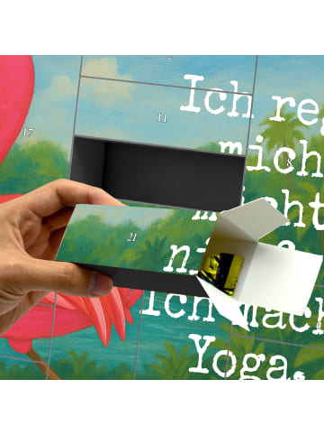Mr. & Mrs. Panda Befüllbarer Adventskalender Flamingo Yoga Desig... in Weiß