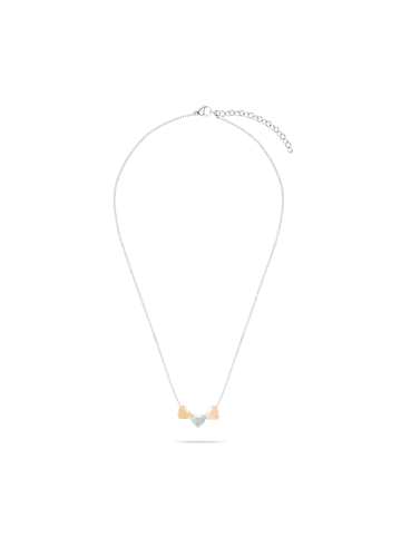 s.Oliver Halskette Tricolor Hearts in silber