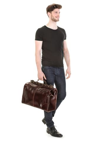 piké Doktortasche / Reisetasche LOMBARDIA MEDIUM echt Leder in braun