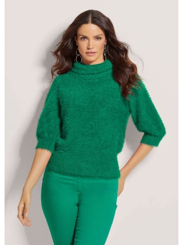 MADELEINE Weicher Strick mit Ballonärmeln in grün