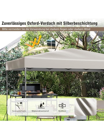 COSTWAY Pavillon 3x3 m in Beige