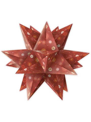 Buntpapierfabrik Ludwig Bähr Faltblätter Aurelio Stern Winterzauber 115g/qm 14,8x14,8cm orange/rot