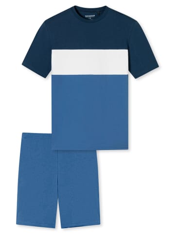 Schiesser Schlafanzug Organic Cotton in Jeansblau