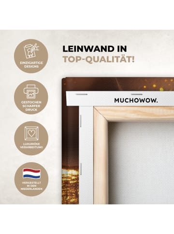 MuchoWow Leinwand bilder Goldenes Gesicht (BxH)