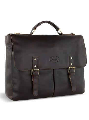 KLONDIKE 1896 Rush Louis Aktentasche Leder 38 cm Laptopfach in dunkelbraun