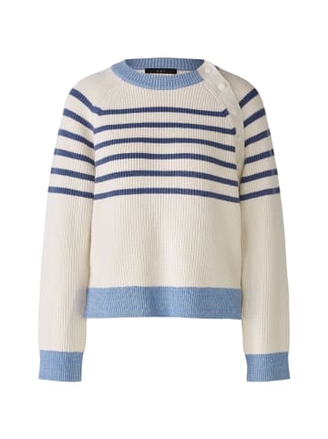 Oui Pullover Viskosemischung in offwhite blue