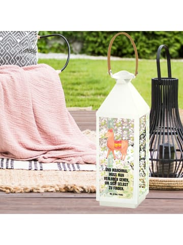 Mr. & Mrs. Panda Laterne Alpaka Stolz mit Spruch in Transparent