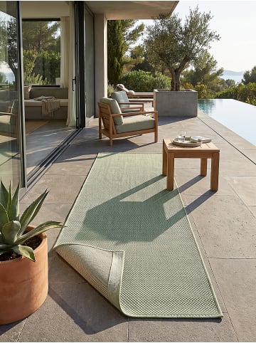KADIMA DESIGN Läufer Uni flachgewebt pflegeleicht Wohnzimmer Flur Esszimmer in Grün