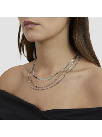 s.Oliver Kette Layering aus Edelstahl in silber