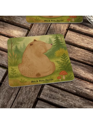 Mr. & Mrs. Panda Tischuntersetzer Bär Schulterblick Design ohne ... in Weiß