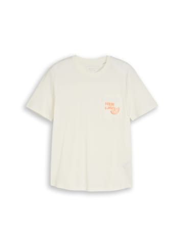 TOM TAILOR Denim T-Shirt in ecru
