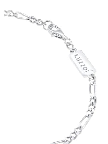 KUZZOI Armband 925 Sterling Silber Figaro in Silber