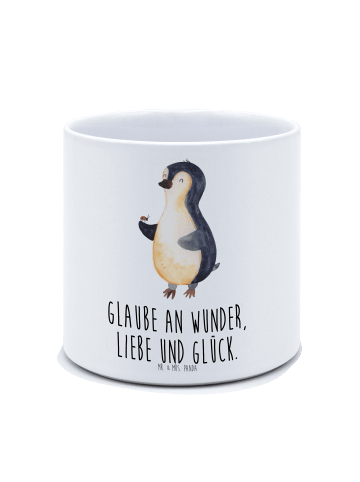 Mr. & Mrs. Panda Pflanzkübel Groß Pinguin Marienkäfer mit Spruch in Weiß