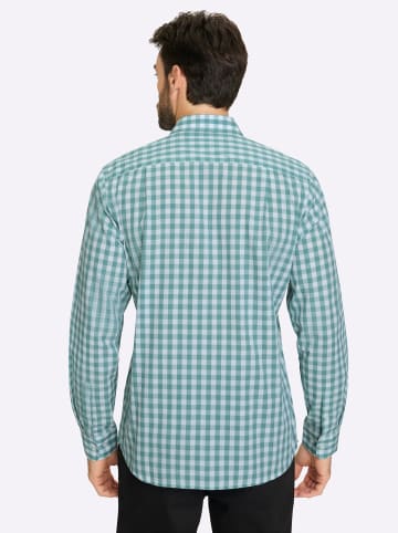 WITT WEIDEN Langarm-Hemd in salbei-weiß-kariert