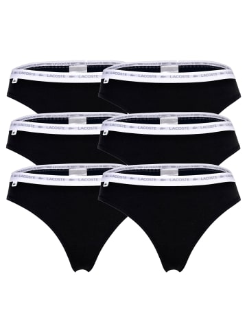 Lacoste String 6er Pack in Schwarz
