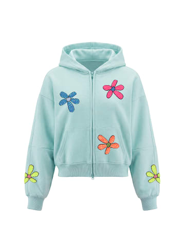 IZIA Women Hoodie in Aqua