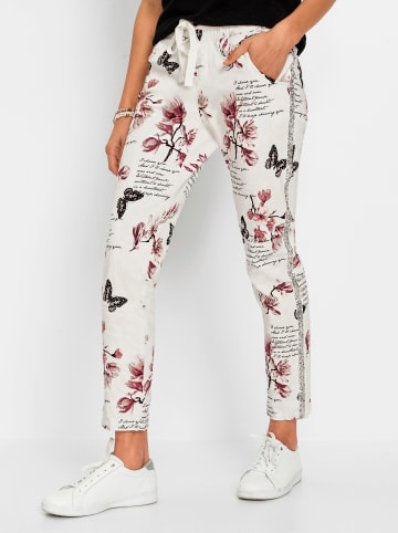 WITT WEIDEN 7/8-Hose in ecru-schwarz-bedruckt