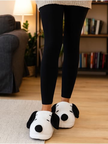 Snoopy The Peanuts Snoopy 3D Hausschuhe mit Wackelohren Slipper Pantoffeln in weiß