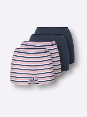 WITT WEIDEN Panty in 2x weiß-gestreift + 2x rauchblau