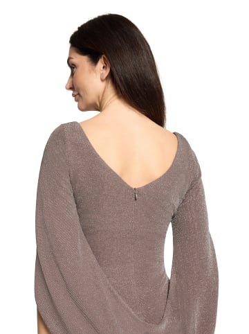 Vera Mont Cocktailkleid im Glitzer-Look in Taupe/Silver