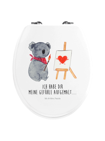 Mr. & Mrs. Panda Toilettensitz Koala Künstler mit Spruch in Weiß