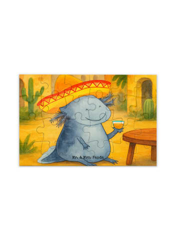 Mr. & Mrs. Panda Puzzle Axolotl Tequila Design ohne Spruch in Weiß