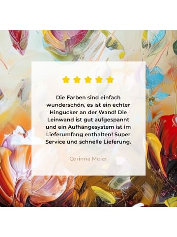 MuchoWow Leinwand bilder Blumenmeer (BxH)