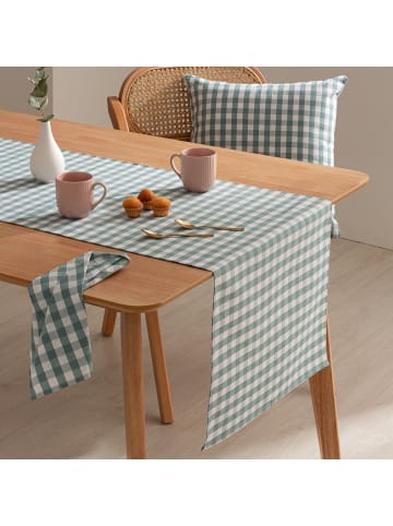 GAMUSI 6er-Set Servietten "Vichy" in Aquamarin