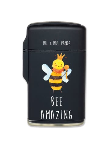 Mr. & Mrs. Panda sturmfeuerzeug Biene König mit Spruch in Schwarz