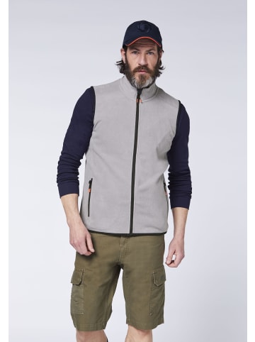 Gardena Fleece-Weste in Grau