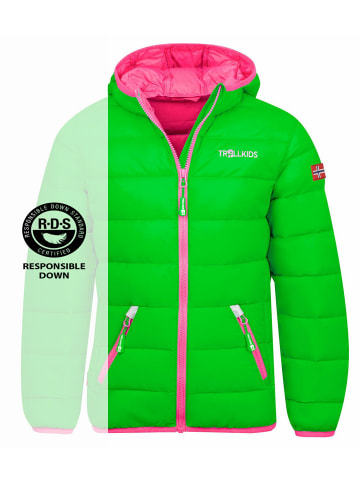 Trollkids Jacke "Dovrefjell" in Grün / Magenta