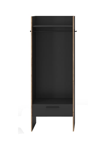 ebuy24 Kleiderschrank Bueno Schwarzgrau 70 x 37 cm