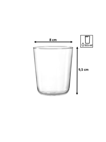 Ritzenhoff & Breker 6er Set Whiskybecher Loa in 315 ml in transparent