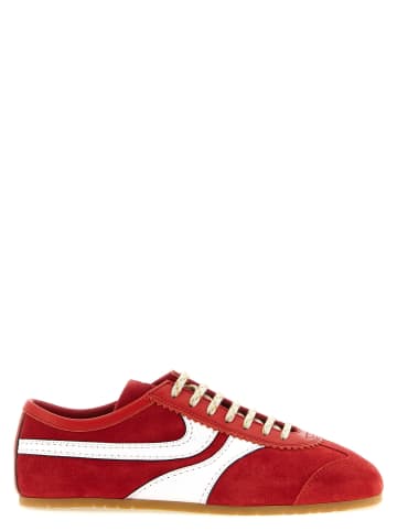 Dries Van Noten Mehrfarbig Rot Kalbsleder Athletik Sneaker